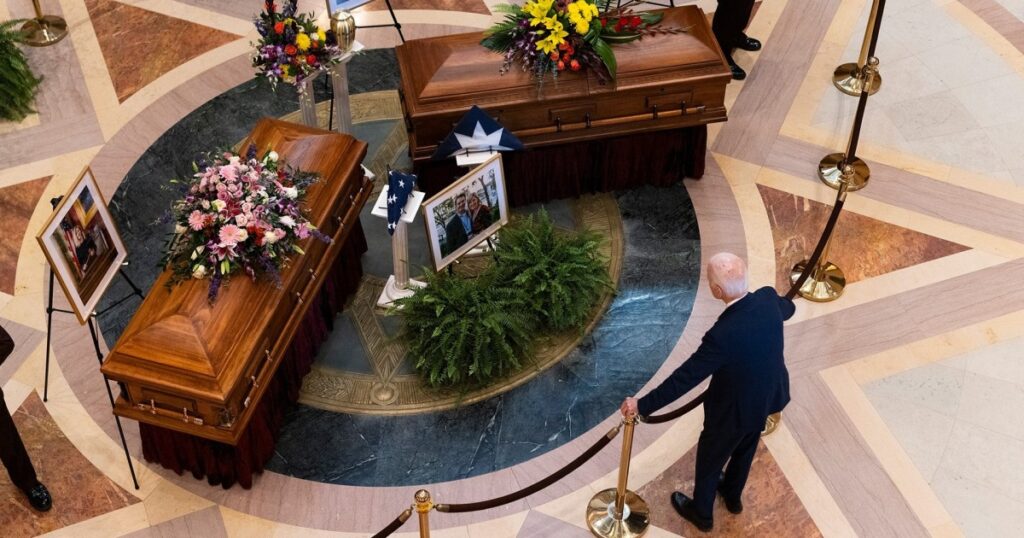 Biden Pays Respects as Slain Minnesota Lawmaker Lies in State