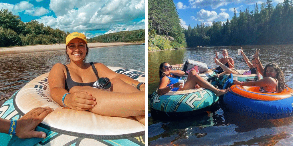 Cette descente en tube à 2h30 de Montréal est parfaite pour un party flottant en gang