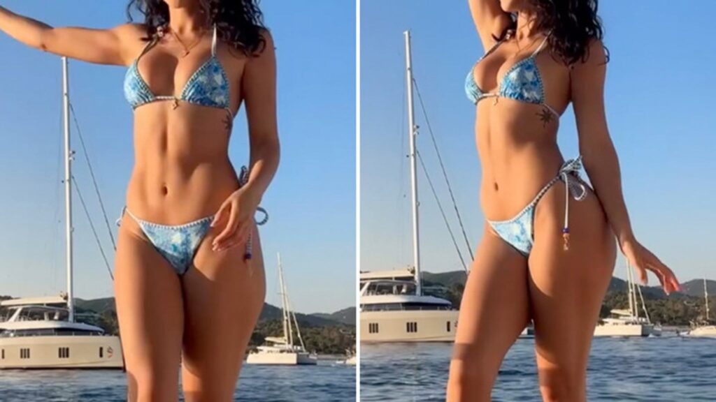 Guess the Beach Babe Hottie in This Stringy Bikini!