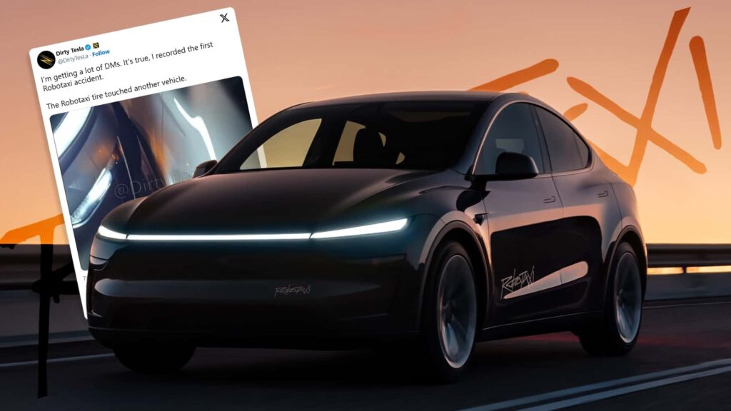 A Tesla Robotaxi Just Had Its First Accident